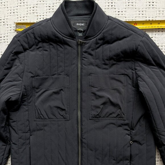 Rhone Bomber Jacket Men's Small Full Zip Stretch Skyline Spring Coat - Picture 4 of 8